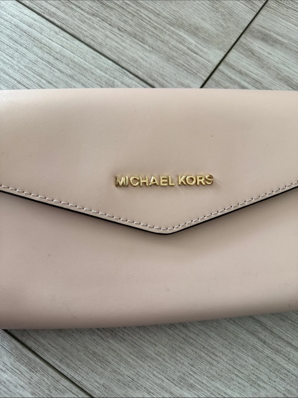 Michael Kors Blush Pink Pebbled Leather Tote with Matching Clutch wallet - Picture 4 of 11